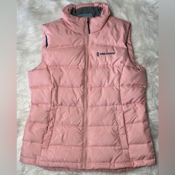 Free Country Jackets & Blazers - Free Country Light Pink Puffer Vest Medium